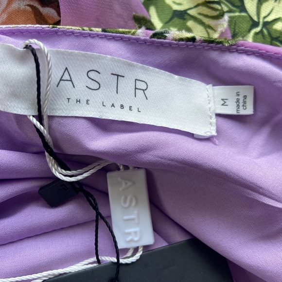 NWT ASTR The Label Midi Dress Size M One Shoulder Satin Mermaid Coquette Velvet - Picture 9 of 15